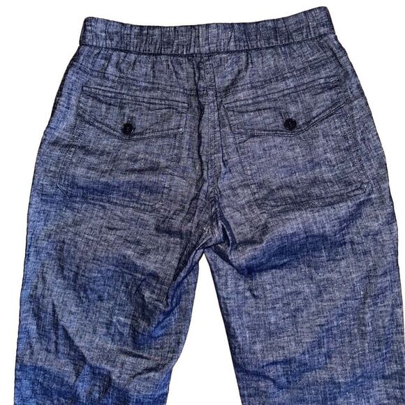 Theory Linen Blend Blue Pull On Trouser / Pants - Size 0 - Picture 4 of 6